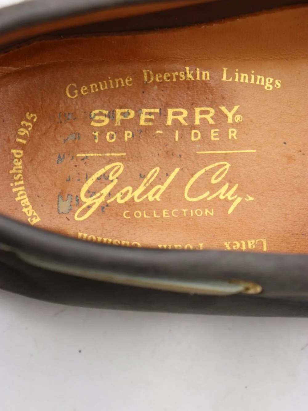 Sperry Gold Cup Top Sider Authentic 2 Eye Men's Size 11 M Gray Boat Shoes